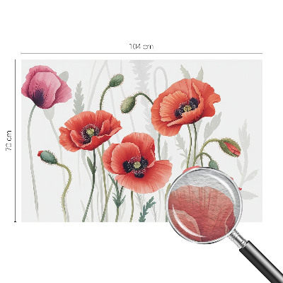 Large wall mural Red poppies