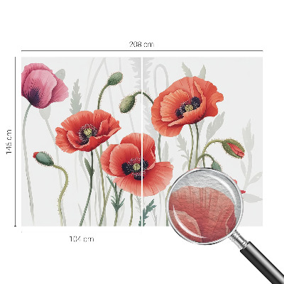 Large wall mural Red poppies