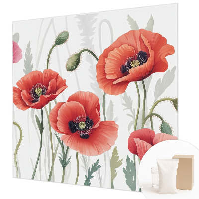 Large wall mural Red poppies