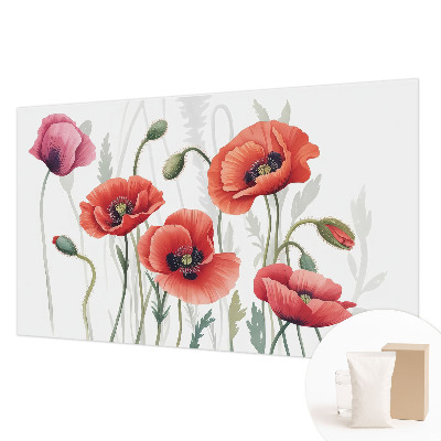 Large wall mural Red poppies