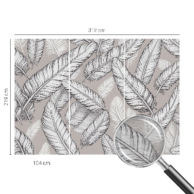 Modern wall mural Subtle feathers