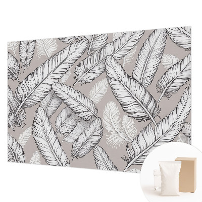 Modern wall mural Subtle feathers