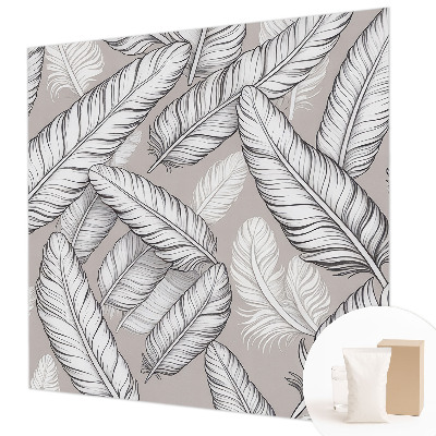 Modern wall mural Subtle feathers