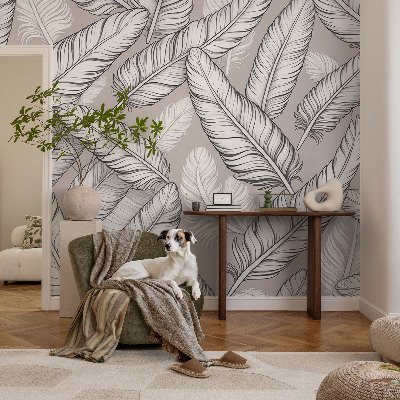 Modern wall mural Subtle feathers