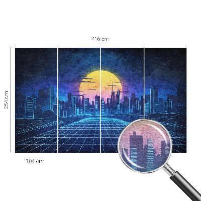 Premium wall mural for bedroom Futuristic landscape