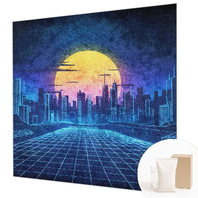 Premium wall mural for bedroom Futuristic landscape