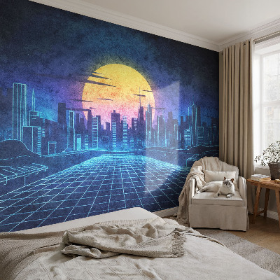 Premium wall mural for bedroom Futuristic landscape