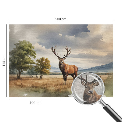 Decorative wall mural for living room Majestic deer
