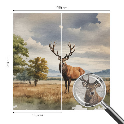 Decorative wall mural for living room Majestic deer