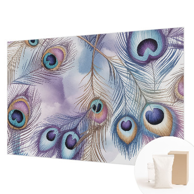 Wall mural for bedroom Peacock feathers