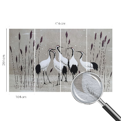 Bedroom wall mural wallpaper A flock of cranes