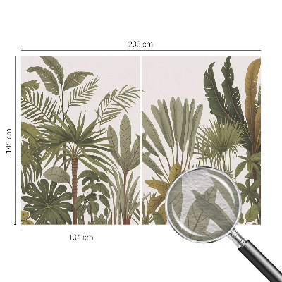 Modern wall mural Exotic leaves