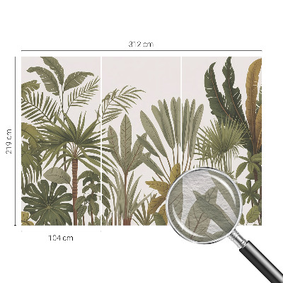 Modern wall mural Exotic leaves