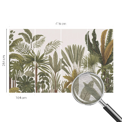 Modern wall mural Exotic leaves