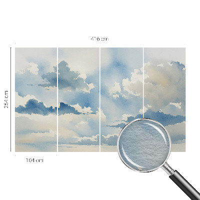 Modern wall mural for living room Heavenly clouds