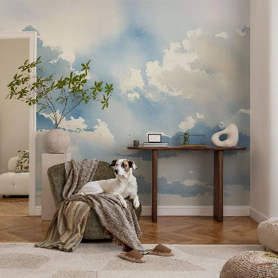 Modern wall mural for living room Heavenly clouds