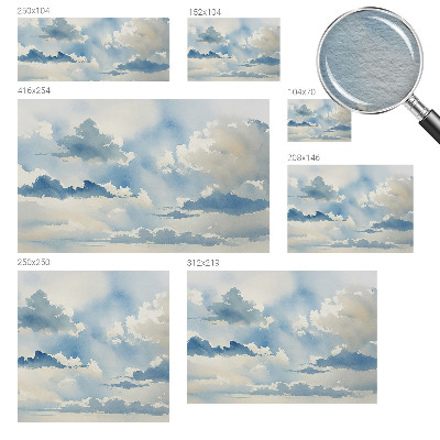 Modern wall mural for living room Heavenly clouds