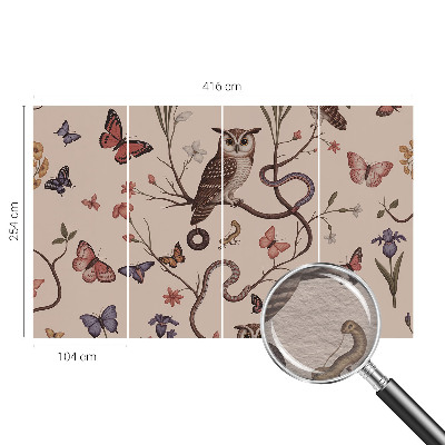 High quality wall mural wallpaper Owl nature
