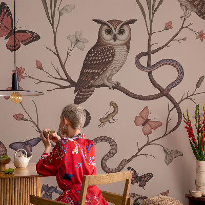 High quality wall mural wallpaper Owl nature