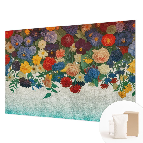 Non-woven photo wallpaper Colorful flowers