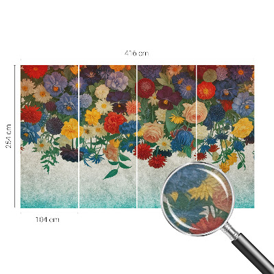 Non-woven photo wallpaper Colorful flowers