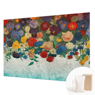 Non-woven photo wallpaper Colorful flowers