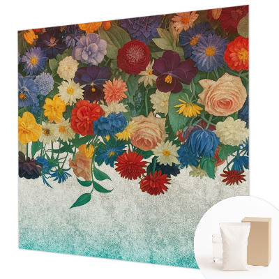 Non-woven photo wallpaper Colorful flowers