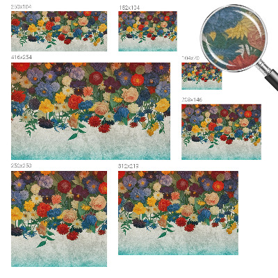 Non-woven photo wallpaper Colorful flowers