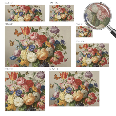 Wallpaper mural Flowers and butterflies