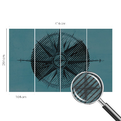 Wall mural for bedroom Marine compass