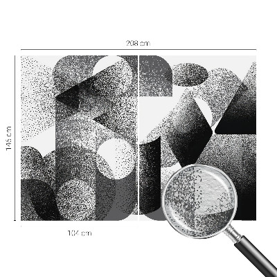 Wallpaper mural for living room Geometric shapes