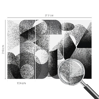 Wallpaper mural for living room Geometric shapes