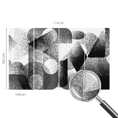 Wallpaper mural for living room Geometric shapes