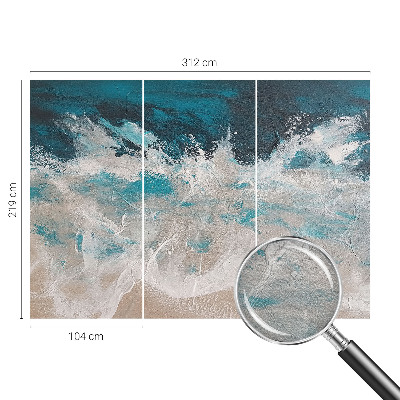 Bedroom wall mural wallpaper Ocean waves