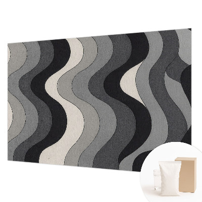 Large wall mural wallpaper Gray waves
