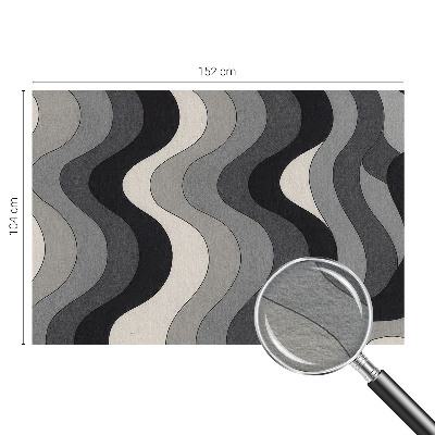 Large wall mural wallpaper Gray waves