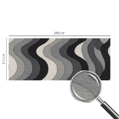 Large wall mural wallpaper Gray waves