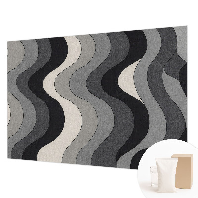 Large wall mural wallpaper Gray waves