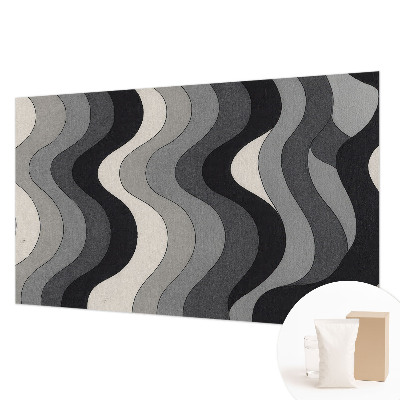Large wall mural wallpaper Gray waves