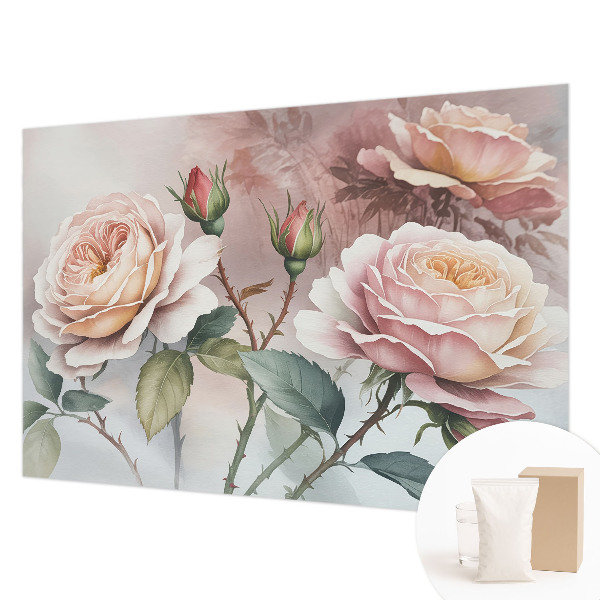 Modern wall mural Pastel roses