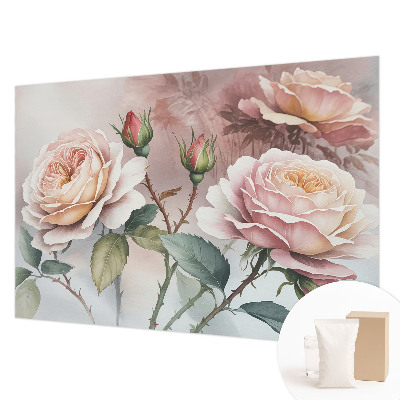 Modern wall mural Pastel roses