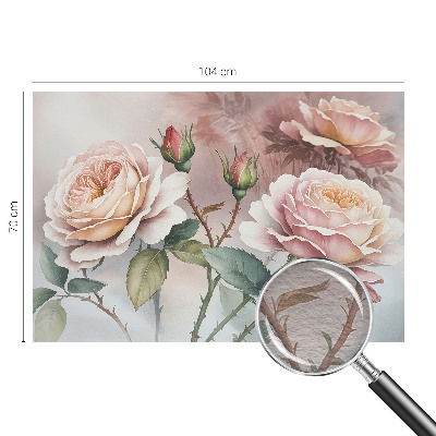 Modern wall mural Pastel roses