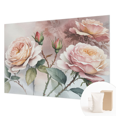 Modern wall mural Pastel roses