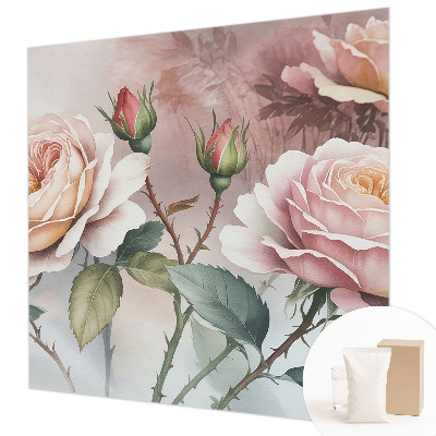Modern wall mural Pastel roses