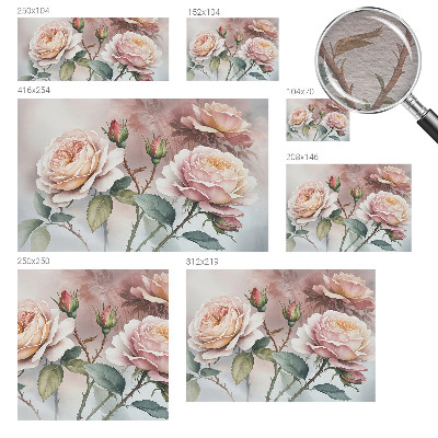Modern wall mural Pastel roses