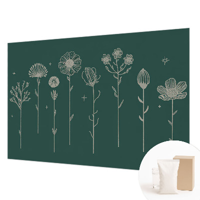 Modern wall mural for bedroom Subtle flowers