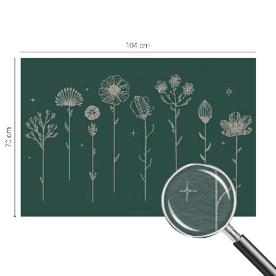 Modern wall mural for bedroom Subtle flowers