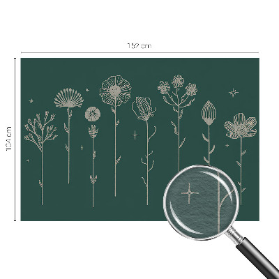 Modern wall mural for bedroom Subtle flowers