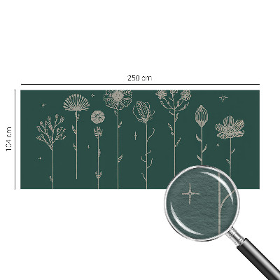 Modern wall mural for bedroom Subtle flowers