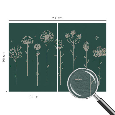 Modern wall mural for bedroom Subtle flowers